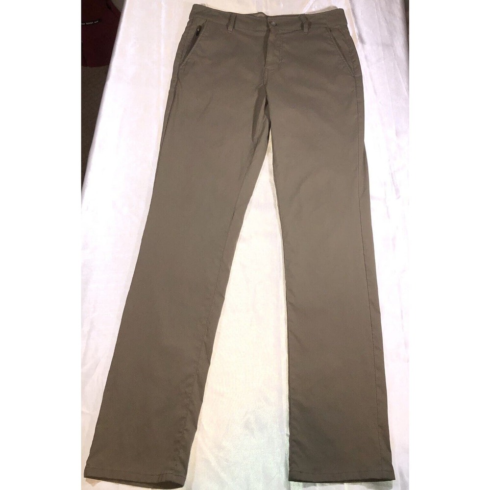 Weatherproof Vintage Pants Olive Green Elastic Waist Zip Pocket Mens Sze 32x34